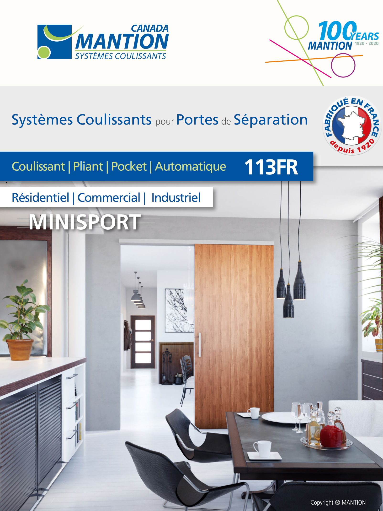 Catalogue 113FR – Systèmes Coulissants pour portes de séparation