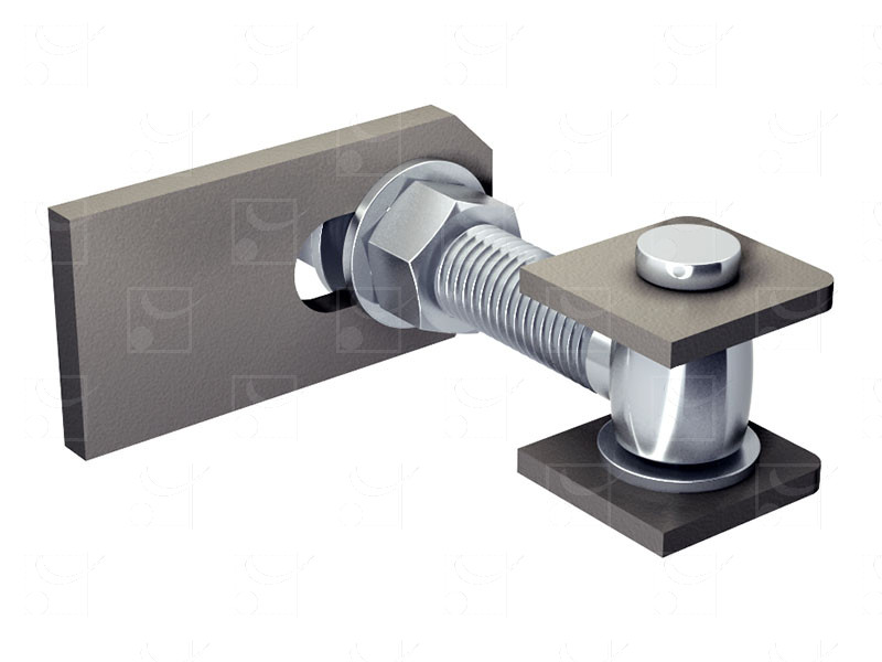 Gates mounted on pivots – Adjustable hinge (180° opening)