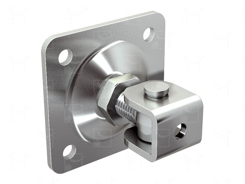Gates mounted on pivots – Hinge on plate to screw